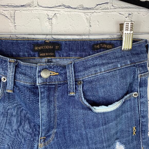 Genetic Distressed Cuffed Denim Shorts 27 - Picture 5 of 7